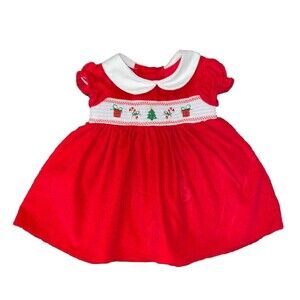GOODLAD Smocked Red Christmas Dress Only Size 12 Months
